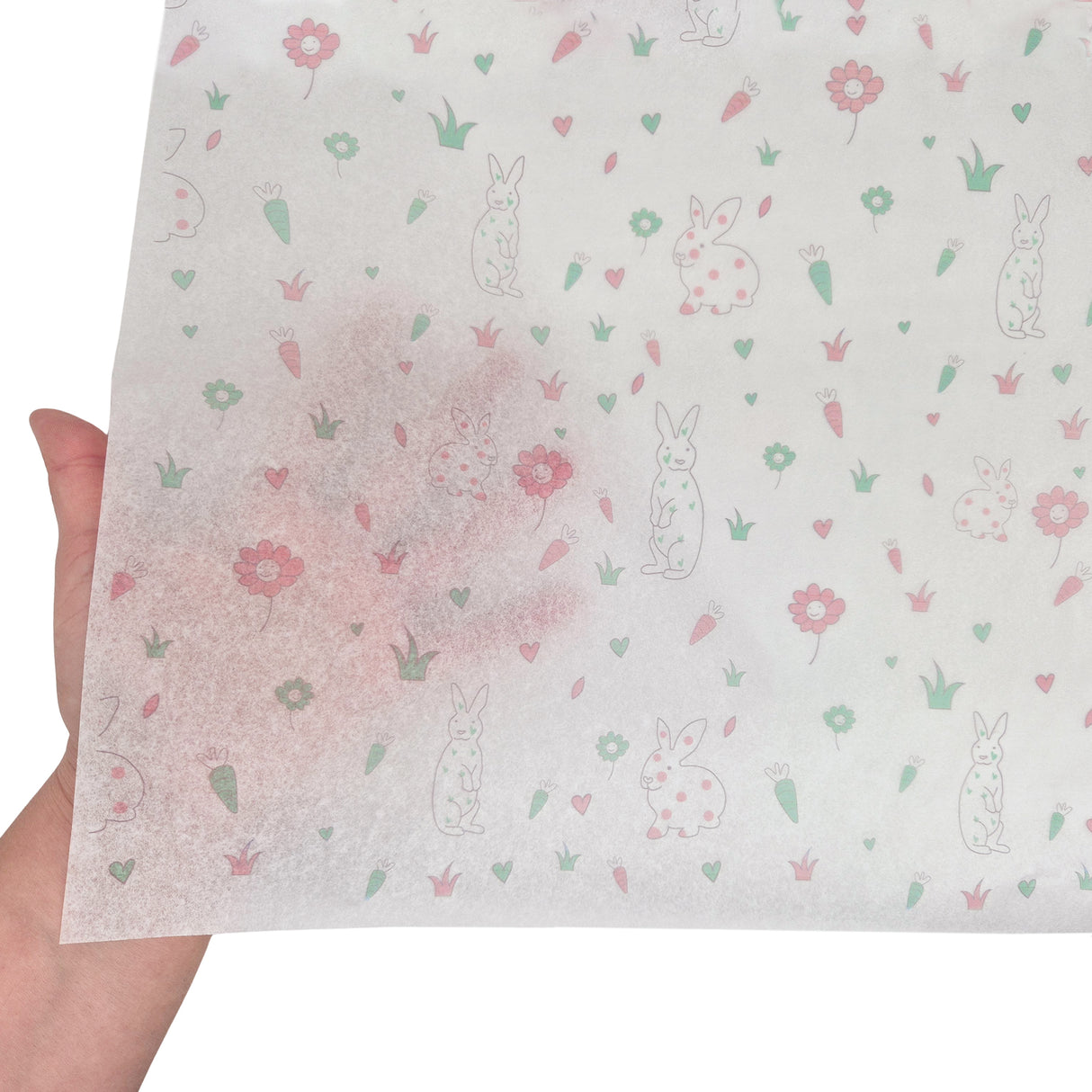Bunny & Pink Blooms Easter tissue paper 17g – size 50x75cm