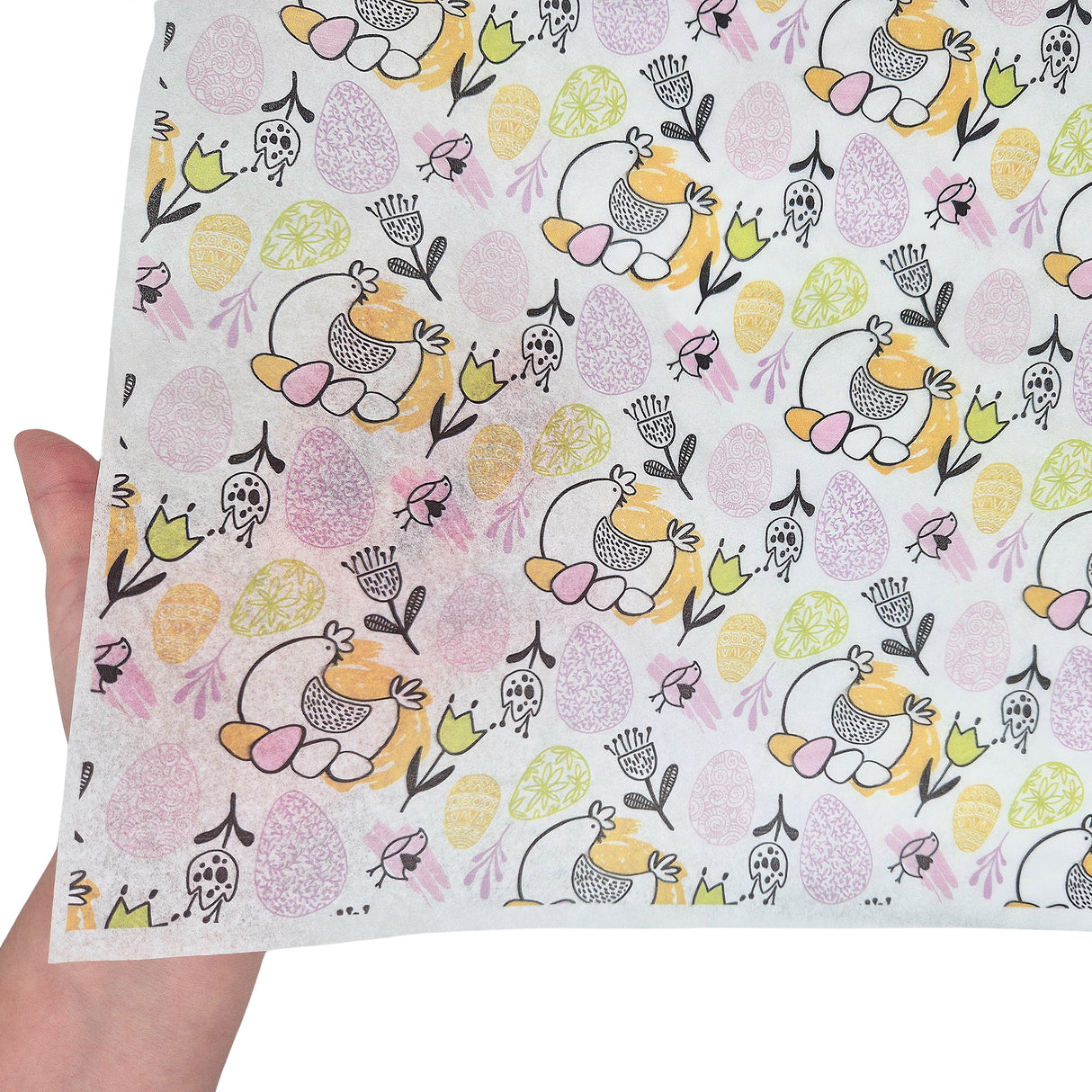 Happy Hens & Eggs Easter tissue paper 17g – size 50x75cm