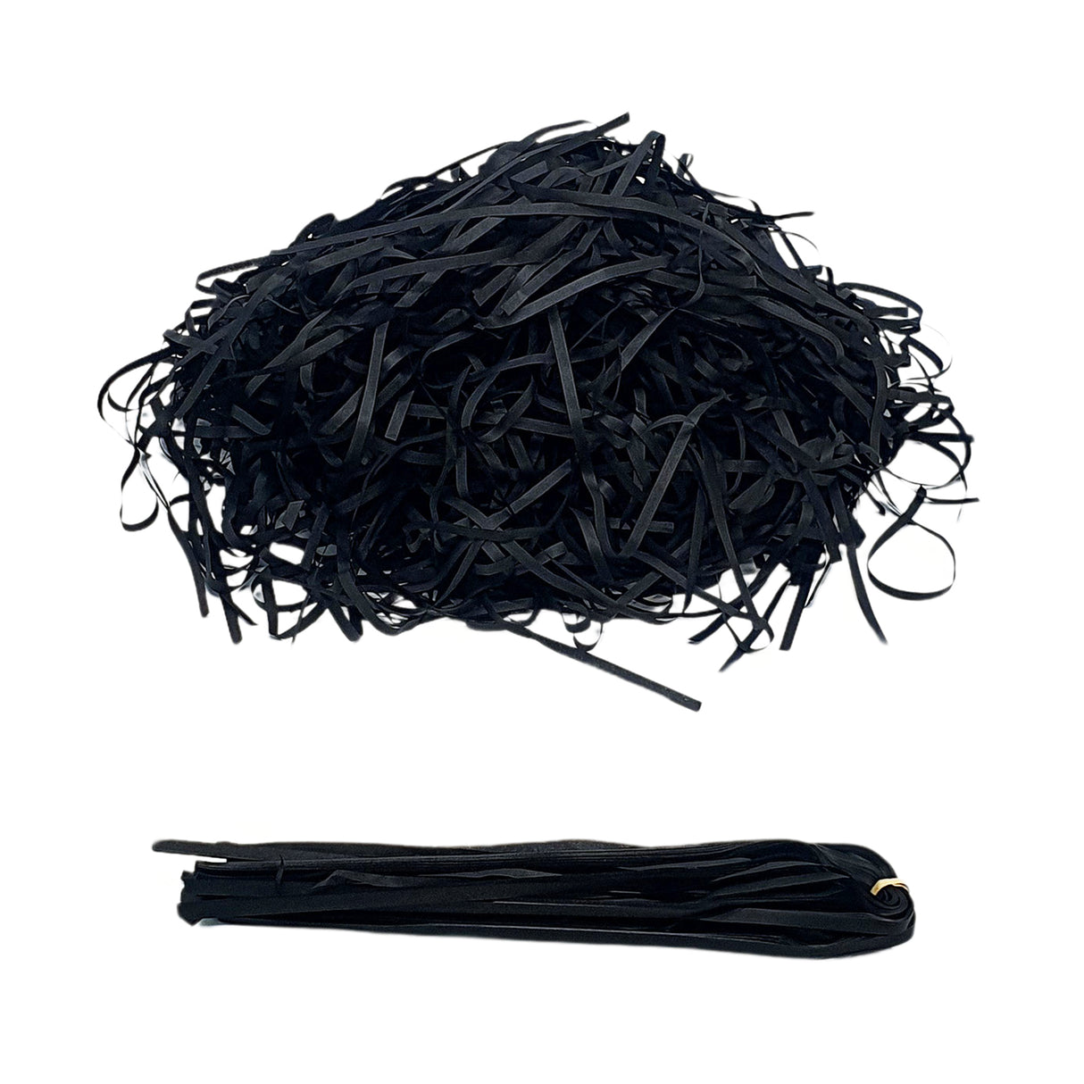 Black shredded tissue paper for gift packaging