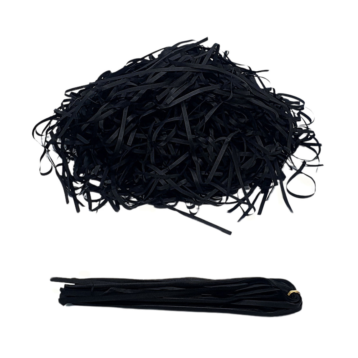 Black shredded tissue paper for gift packaging