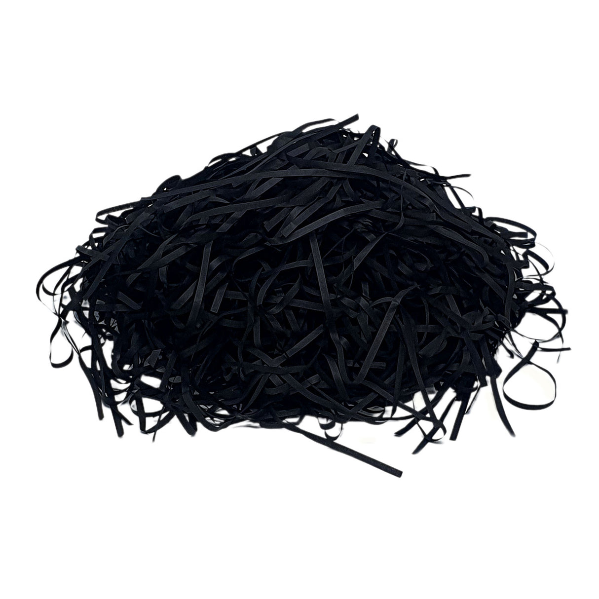 Black tissue paper shred filler for gift boxes
