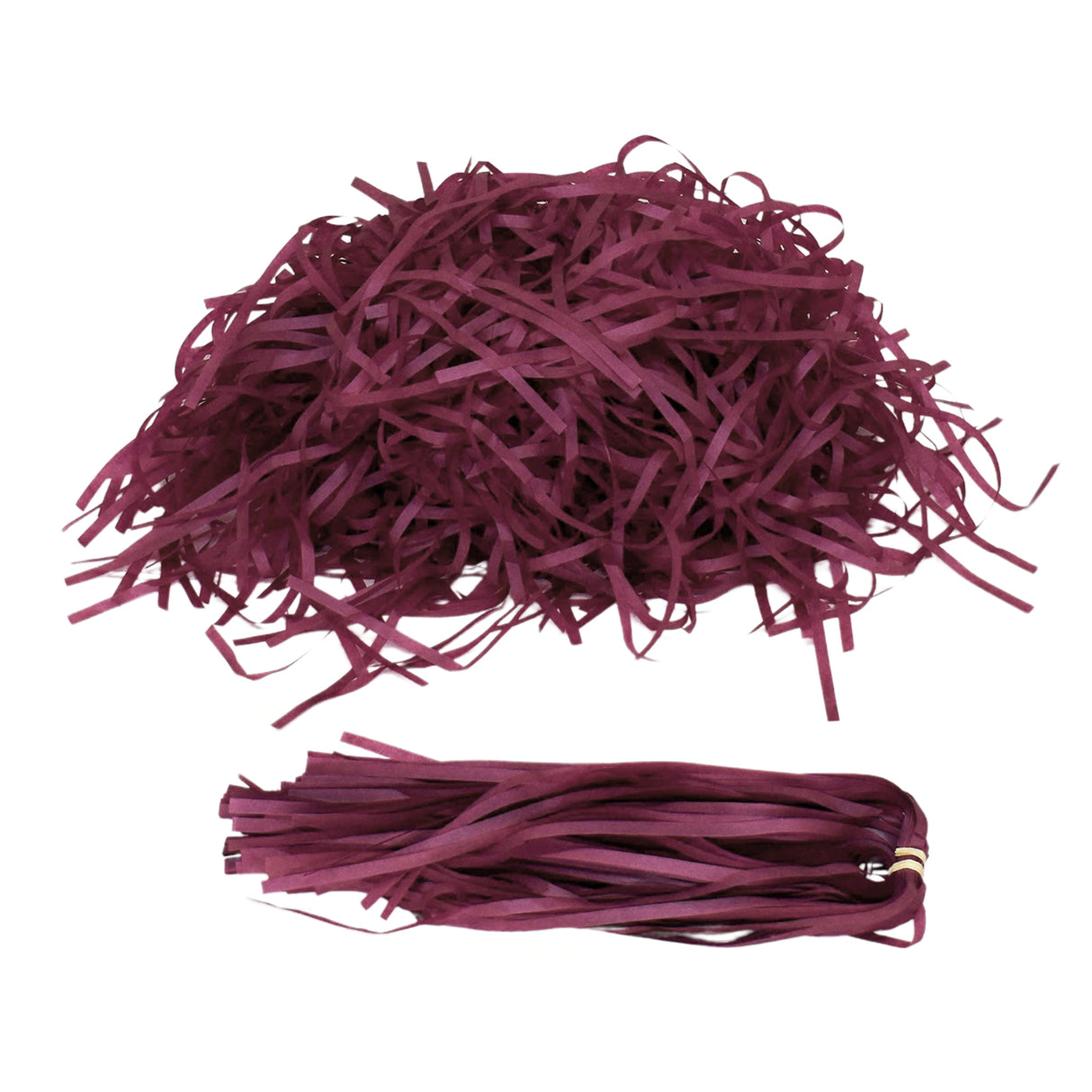 Burgundy shredded tissue paper for gift packaging