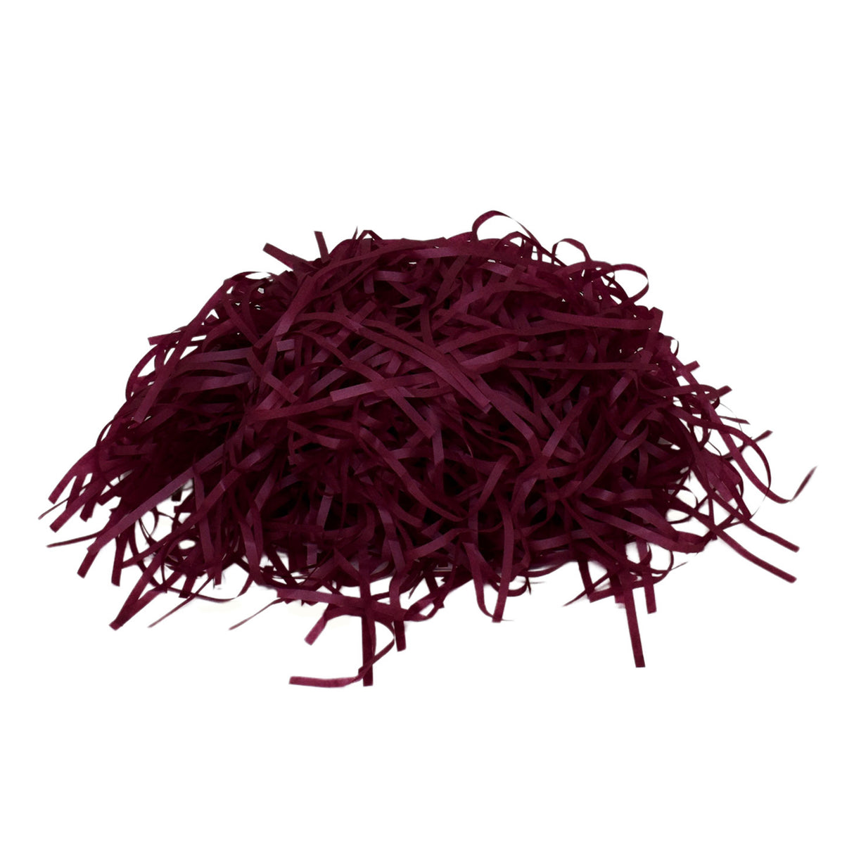 Burgundy tissue paper shred filler for gift boxes