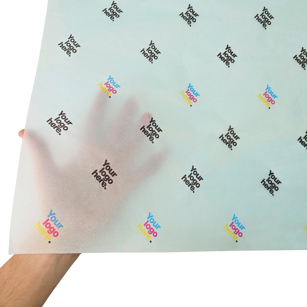 Custom tissue paper arctic-blue, texture and transparency, 17gsm – size 50x75cm