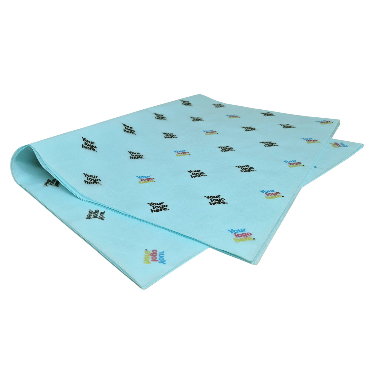 Custom tissue paper arctic-blue, ream of sheets 17gsm – size 50x75cm