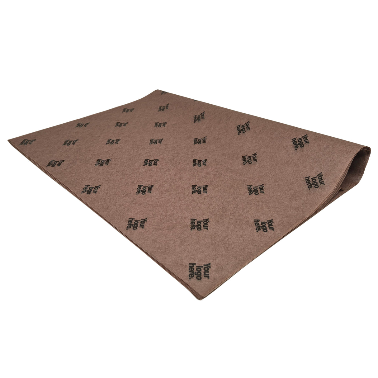Custom tissue paper chocolate-brown, ream of folded sheets 17gsm – size 50x75cm