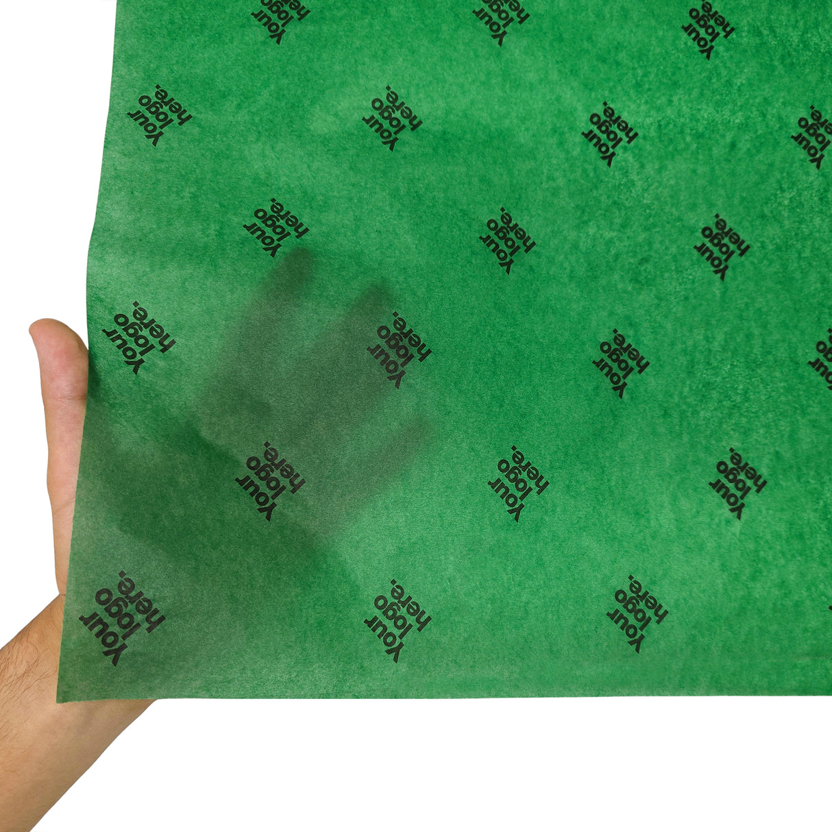 Custom tissue paper dark-green, texture and transparency, 17gsm – size 50x75cm