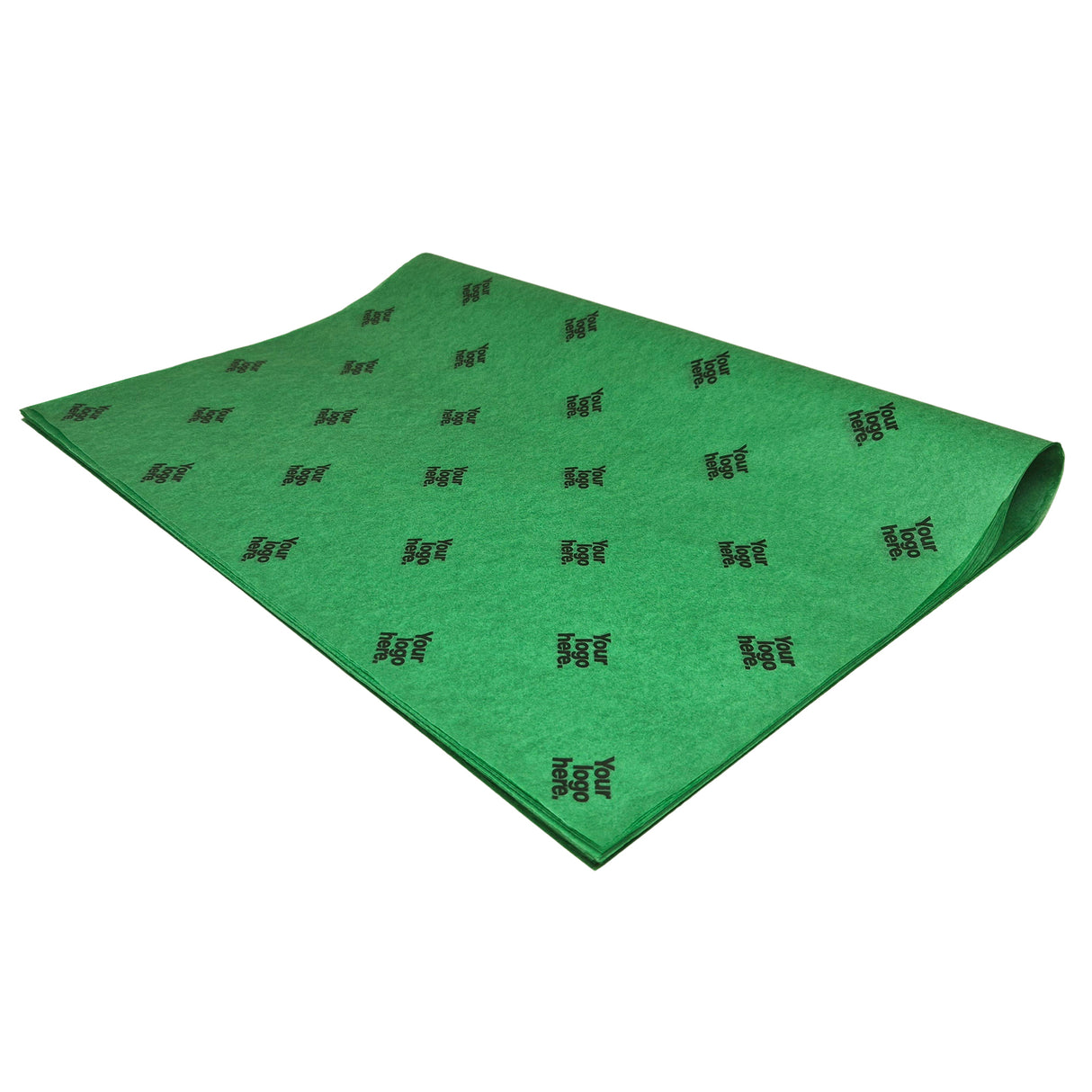 Custom tissue paper dark-green, ream of folded sheets 17gsm – size 50x75cm