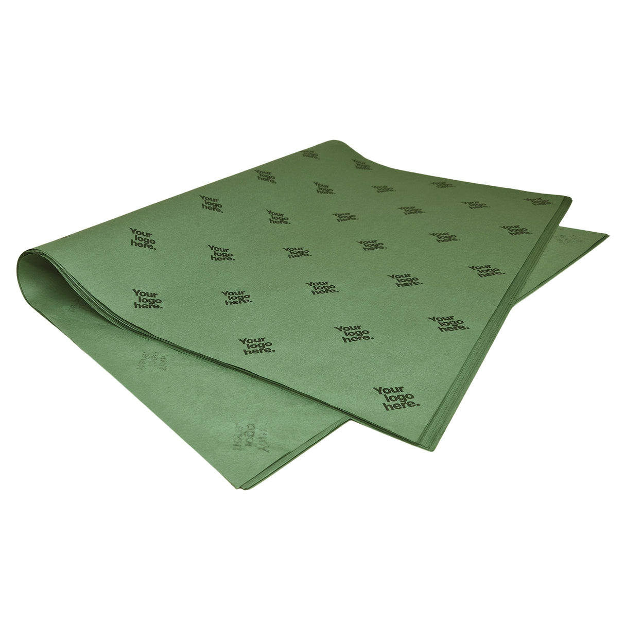 Custom tissue paper dark-green, ream of sheets 28gsm – size 50x75cm