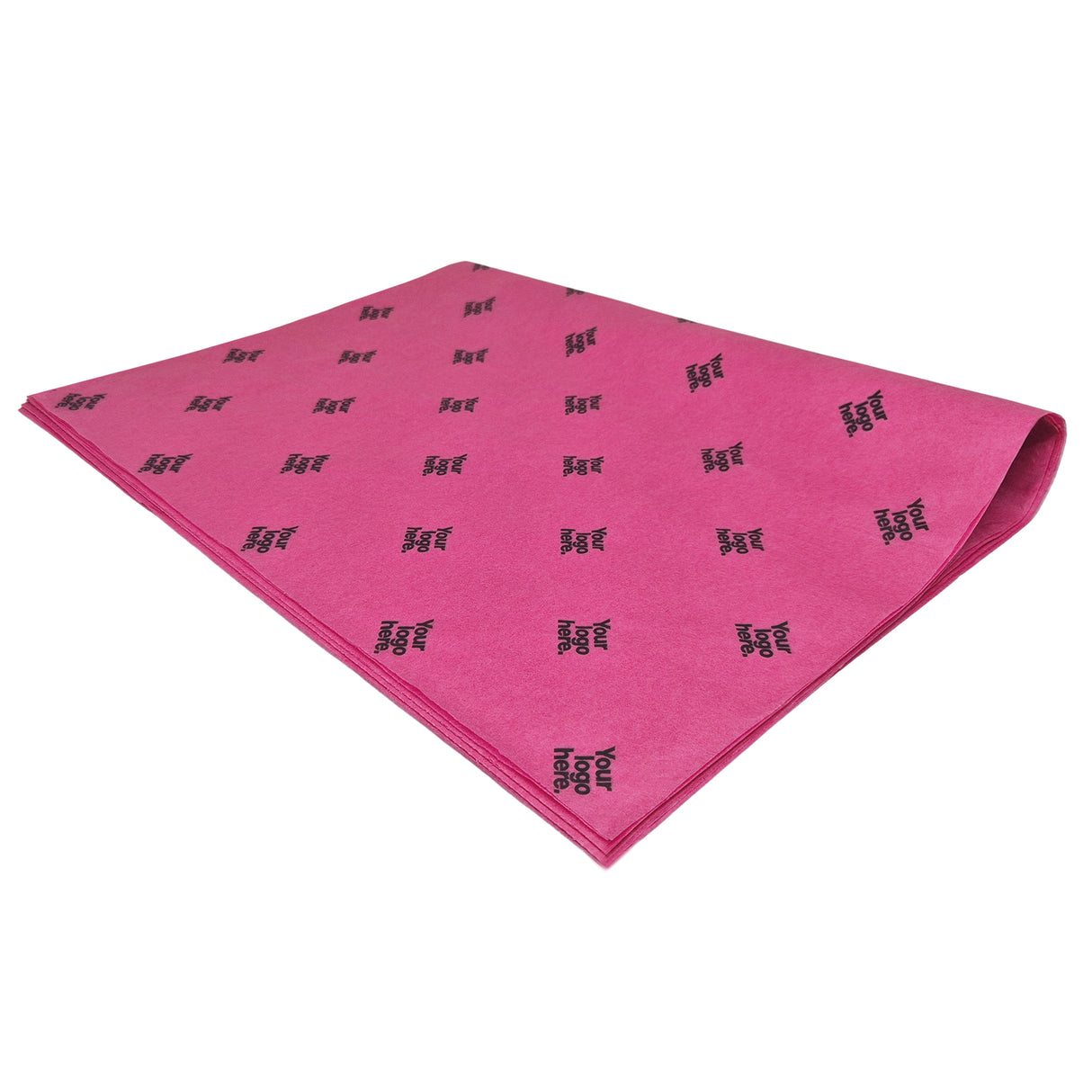 Custom tissue paper fuchsia-pink, ream of folded sheets 17gsm – size 50x75cm