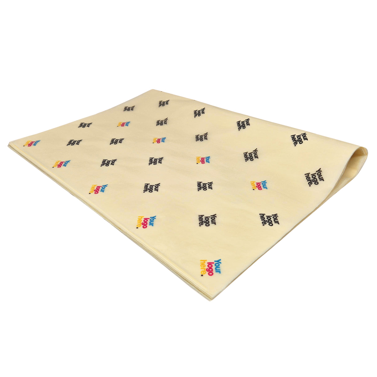 Custom tissue paper ivory, ream of folded sheets 17gsm – size 50x75cm