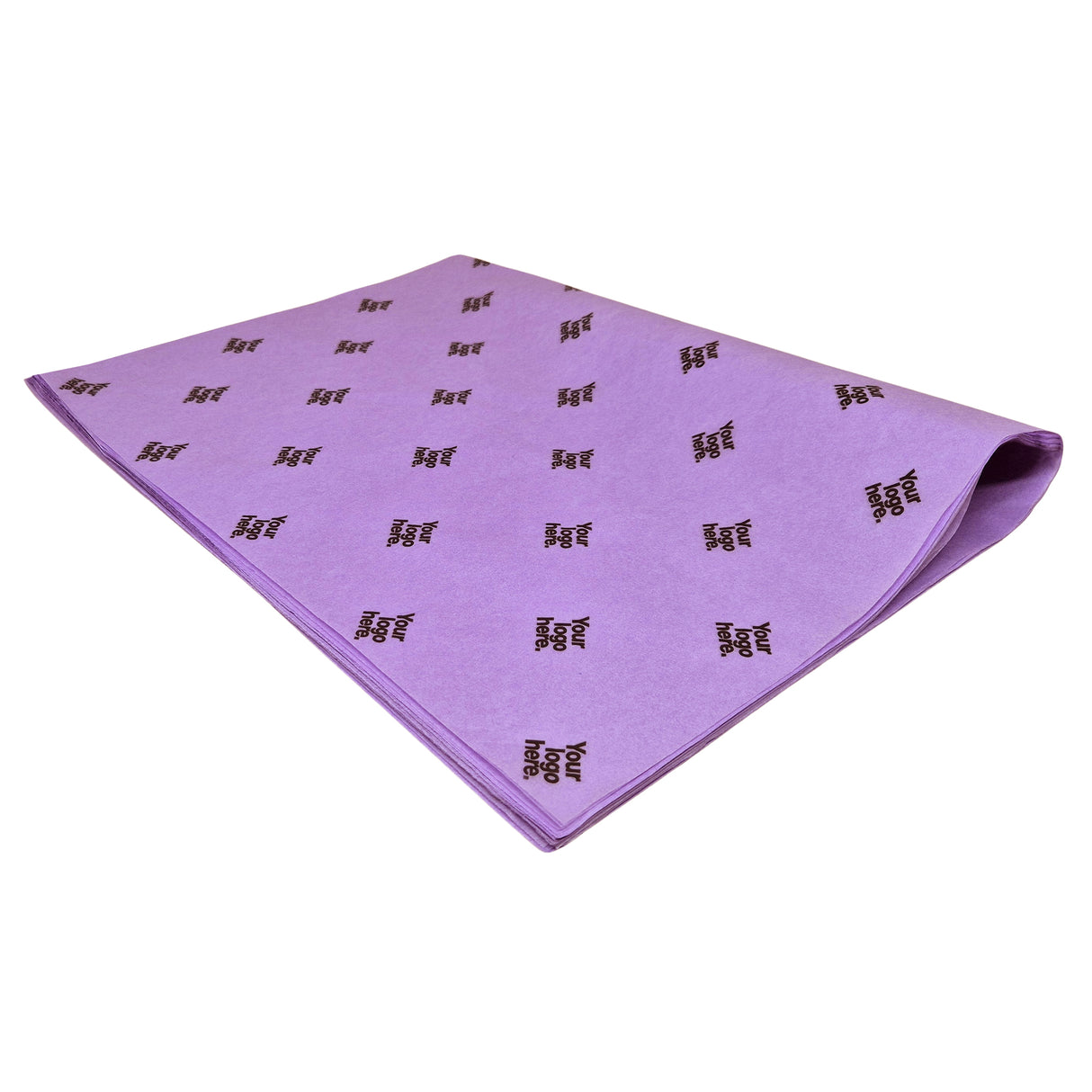 Custom tissue paper lavender, ream of folded sheets 17gsm – size 50x75cm
