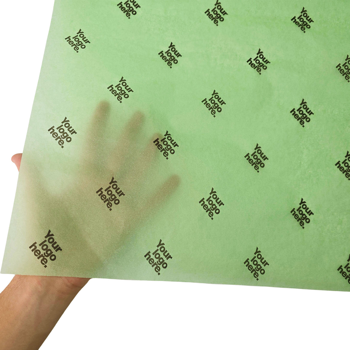 Custom tissue paper light-green, texture and transparency, 17gsm – size 50x75cm