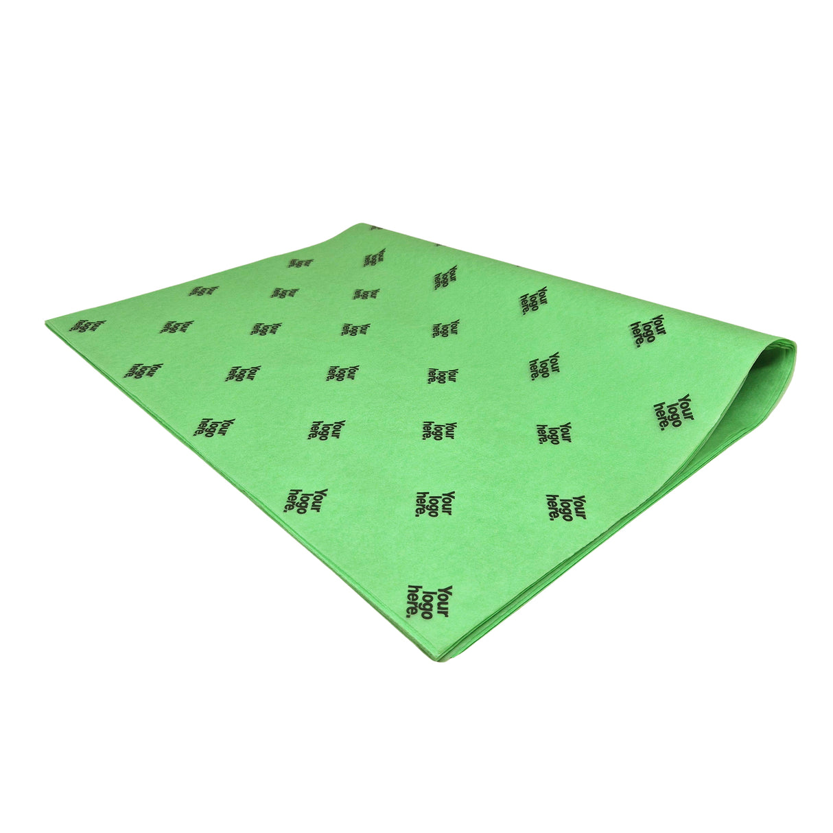 Custom tissue paper light-green, ream of folded sheets 17gsm – size 50x75cm