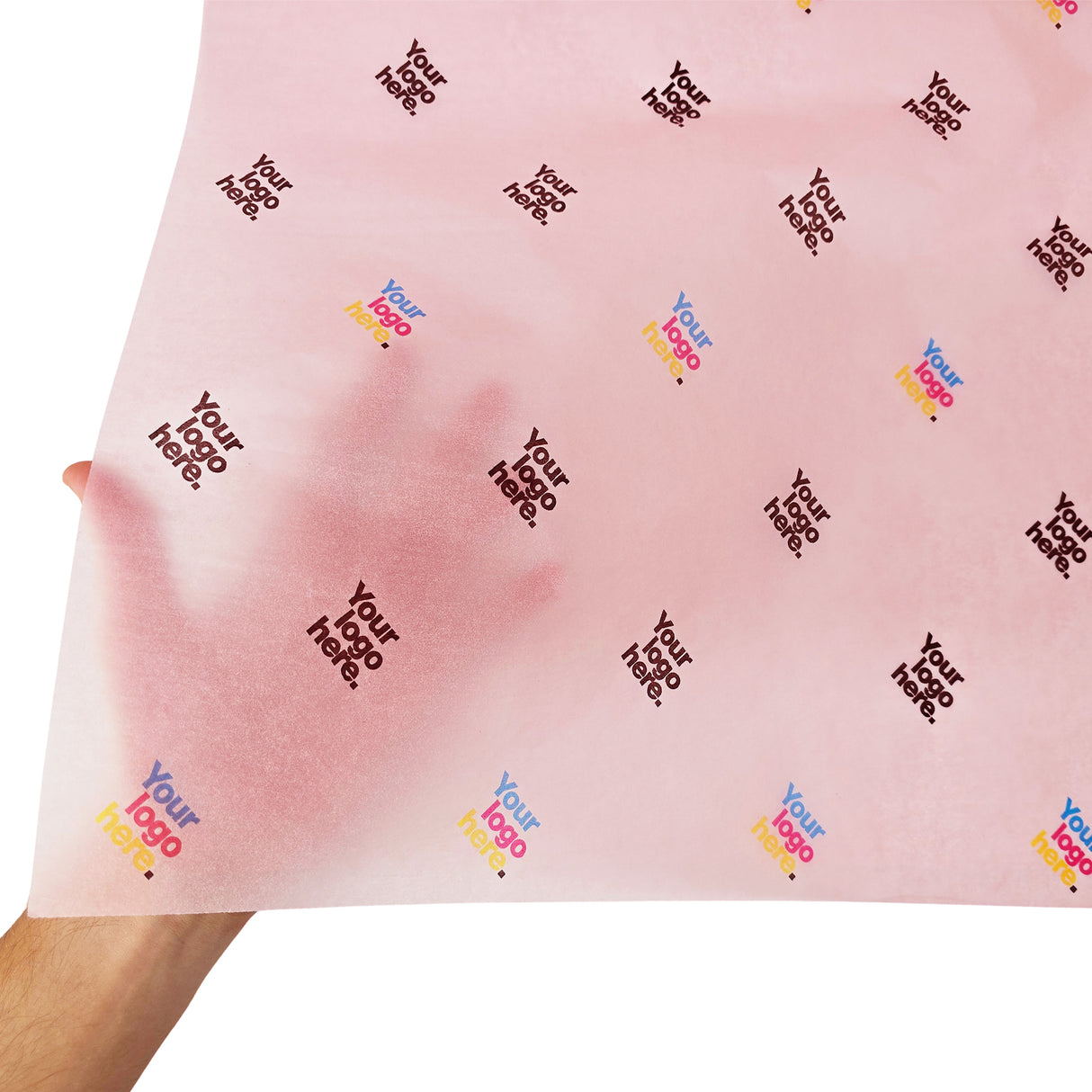 Custom tissue paper light-pink, texture and transparency, 17gsm – size 50x75cm