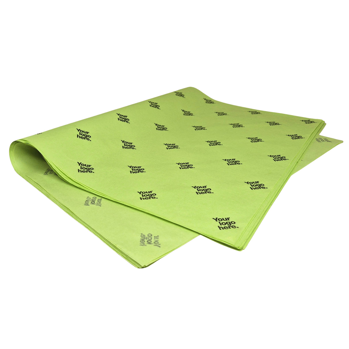 Custom tissue paper lime-green, ream of sheets 28gsm – size 50x75cm