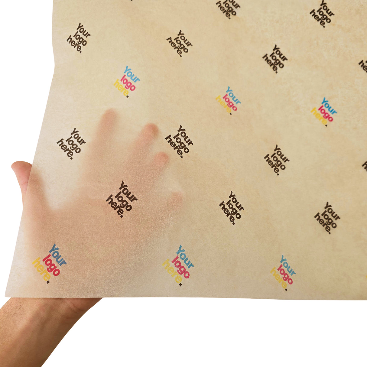 Custom tissue paper natural-cream, texture and transparency, 17gsm – size 50x75cm