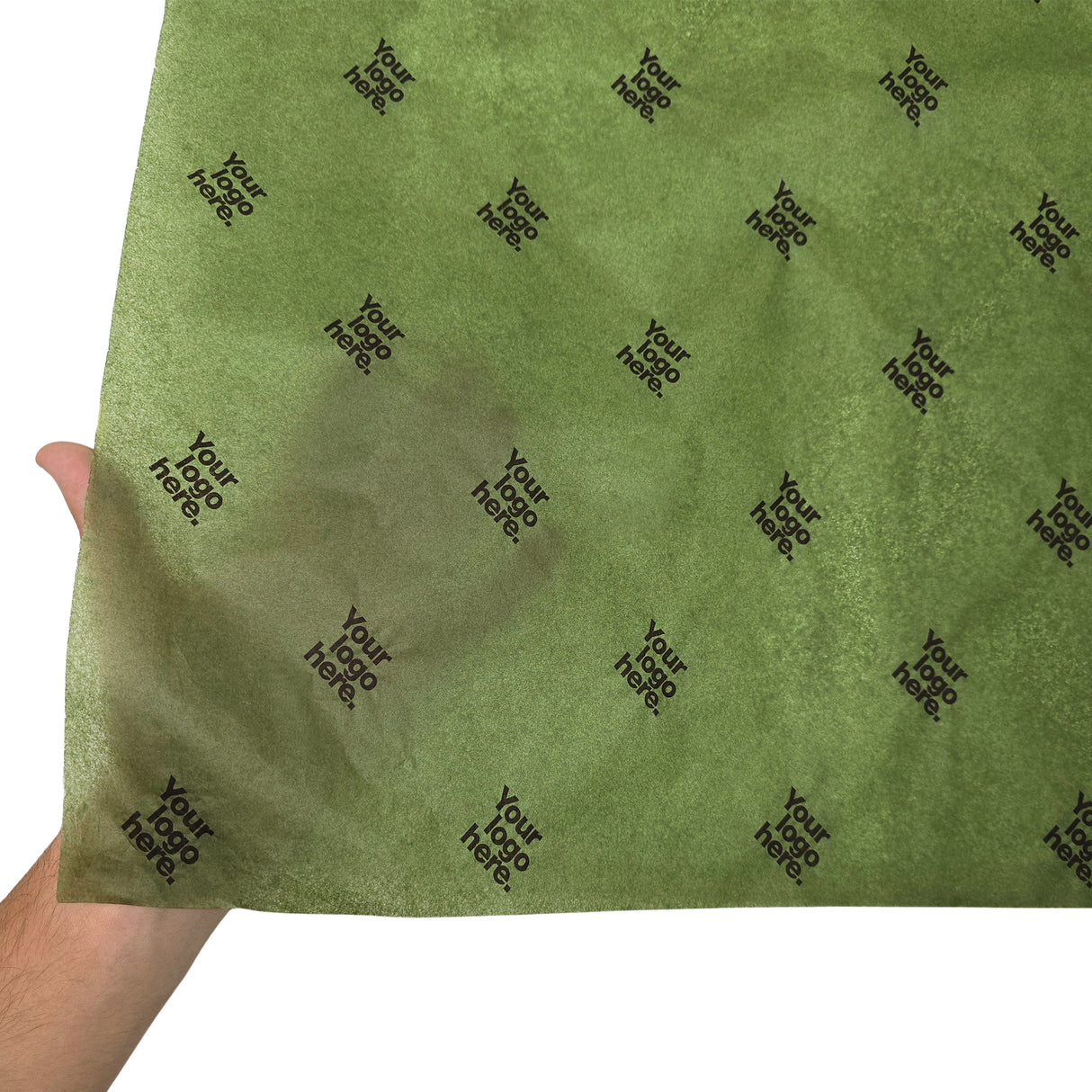 Custom tissue paper olive-green, texture and transparency, 17gsm – size 50x75cm