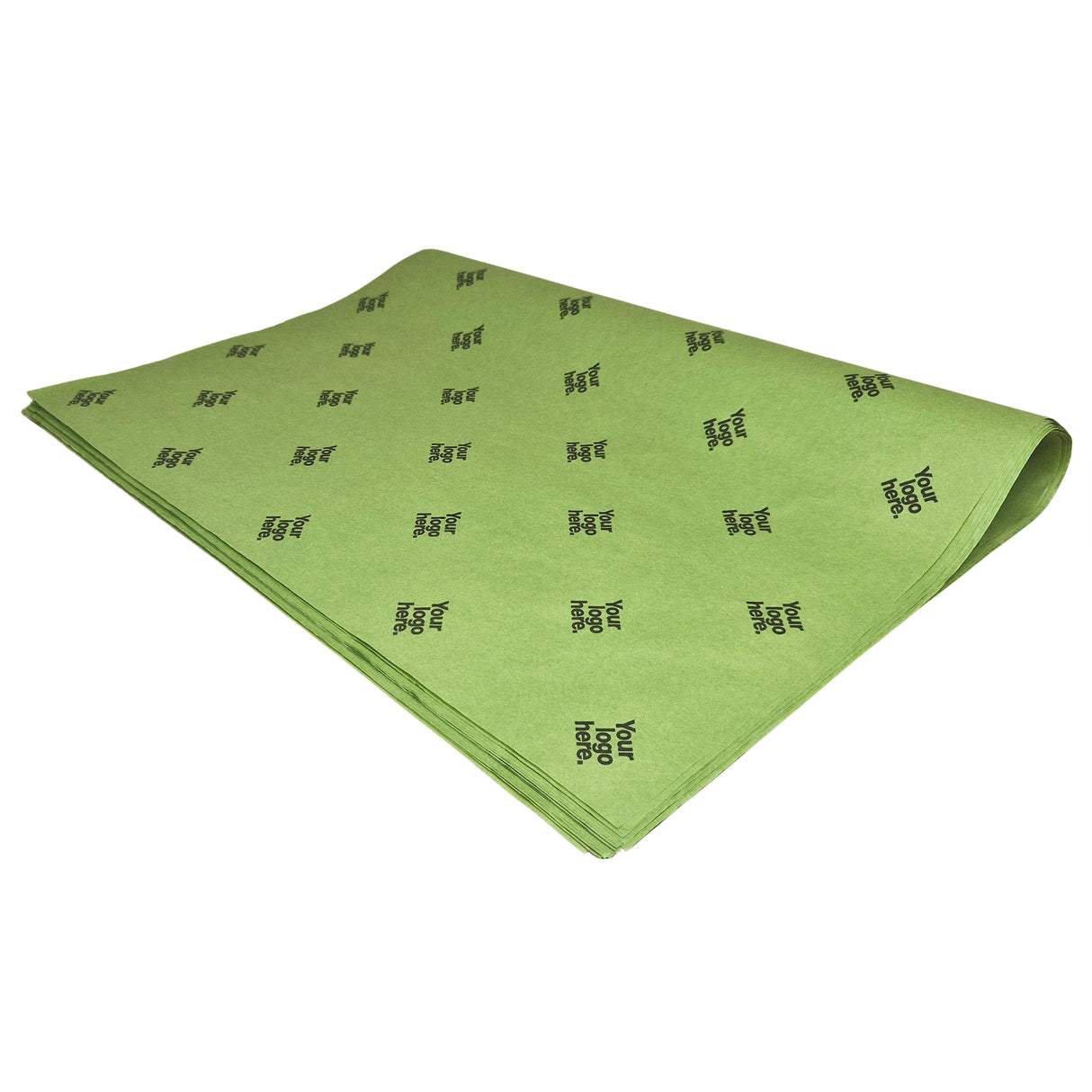Custom tissue paper olive-green , ream of folded sheets 28gsm – size 50x75cm