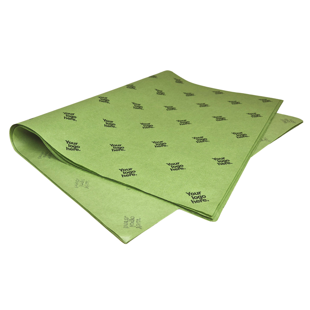 Custom tissue paper olive-green, ream of sheets 28gsm – size 50x75cm