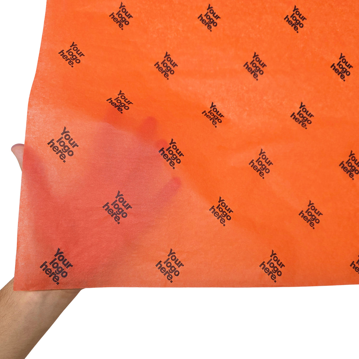 Custom tissue paper orange, texture and transparency, 17gsm – size 50x75cm