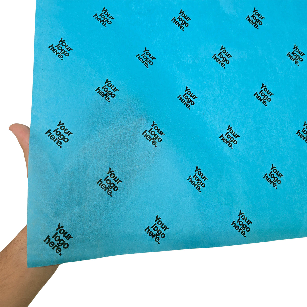 Custom tissue paper turquoise, texture and transparency, 28gsm – size 50x75cm