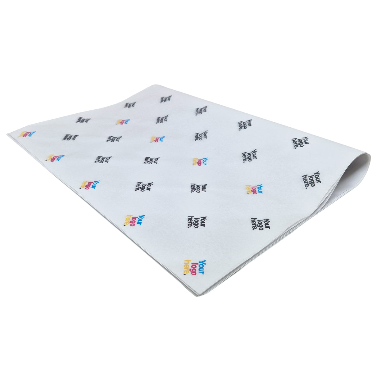 Custom tissue paper white, ream of folded sheets 28gsm – size 50x75cm