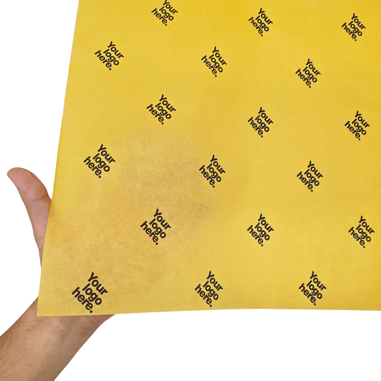 Custom tissue paper yellow, texture and transparency, 28gsm – size 50x75cm