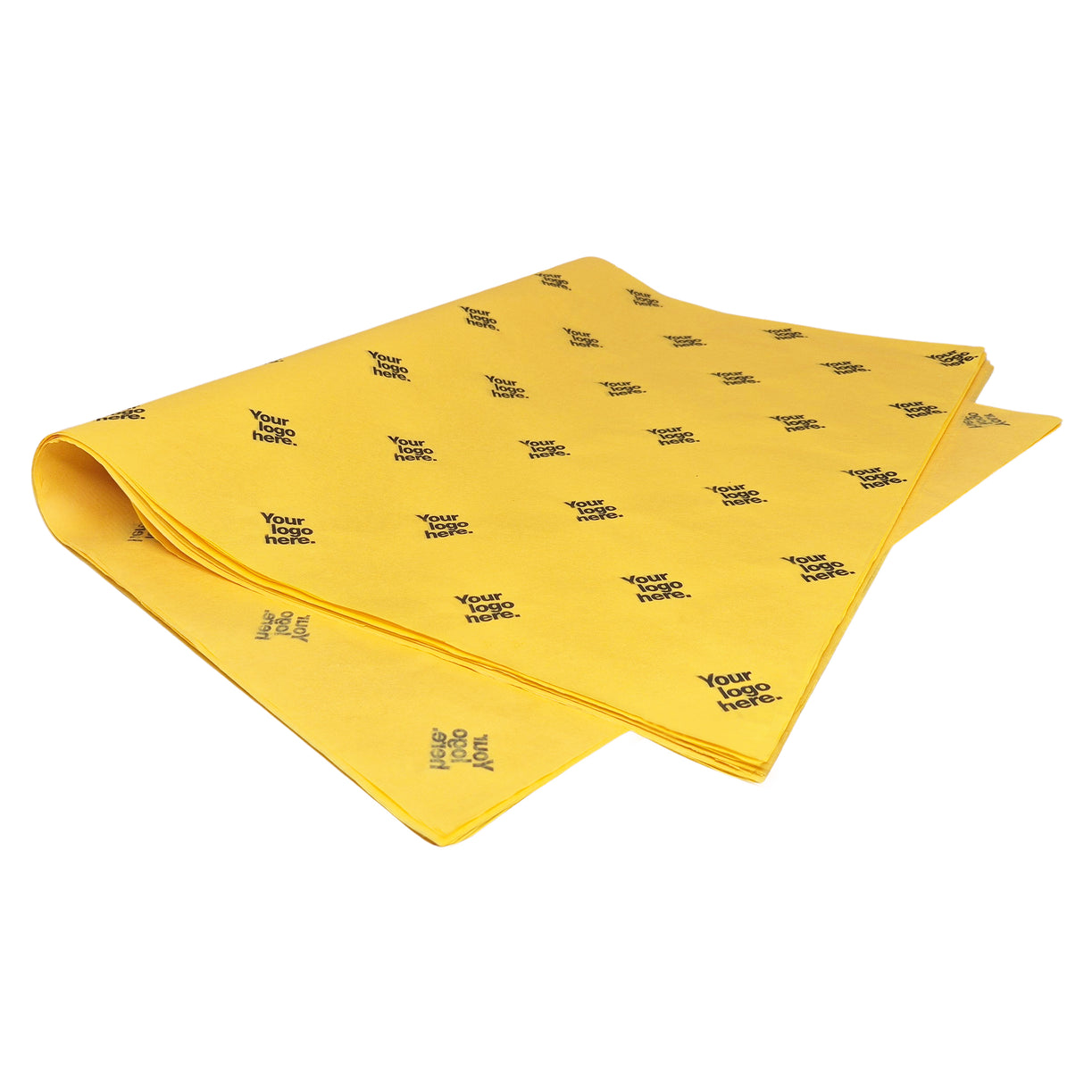 Custom tissue paper yellow, ream of sheets 28gsm – size 50x75cm