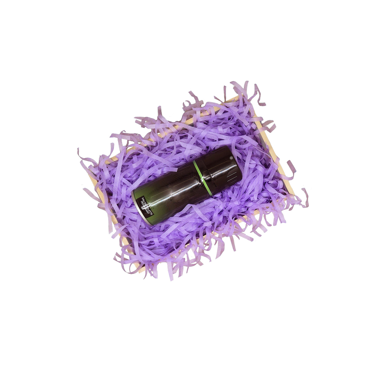 Lavandel tissue paper filling presented in a natural gift box