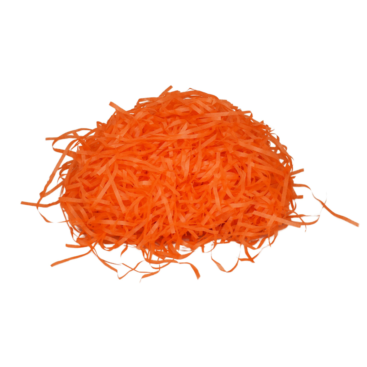 Orange tissue paper shred filler for gift boxes