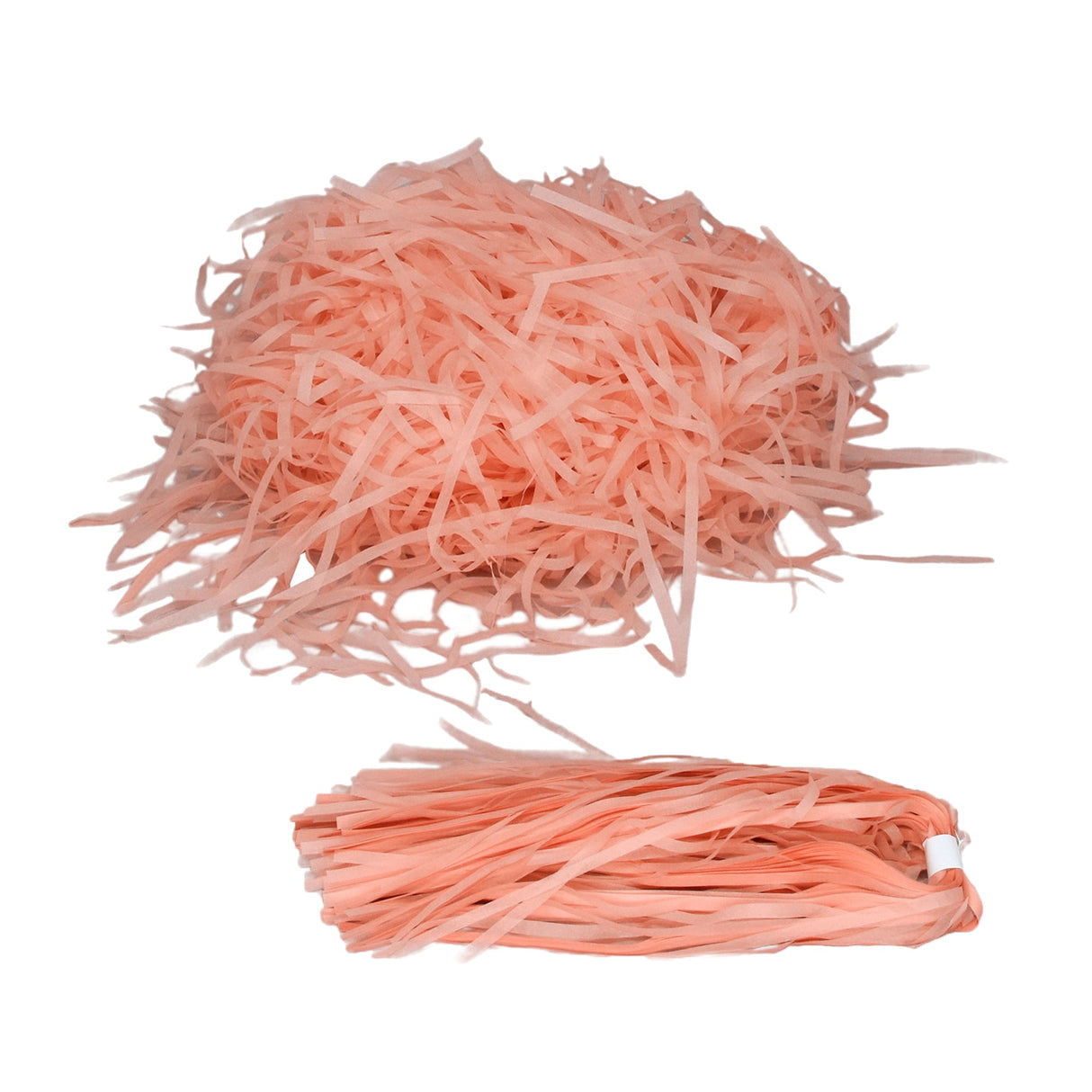 Peach shredded tissue paper for gift packaging