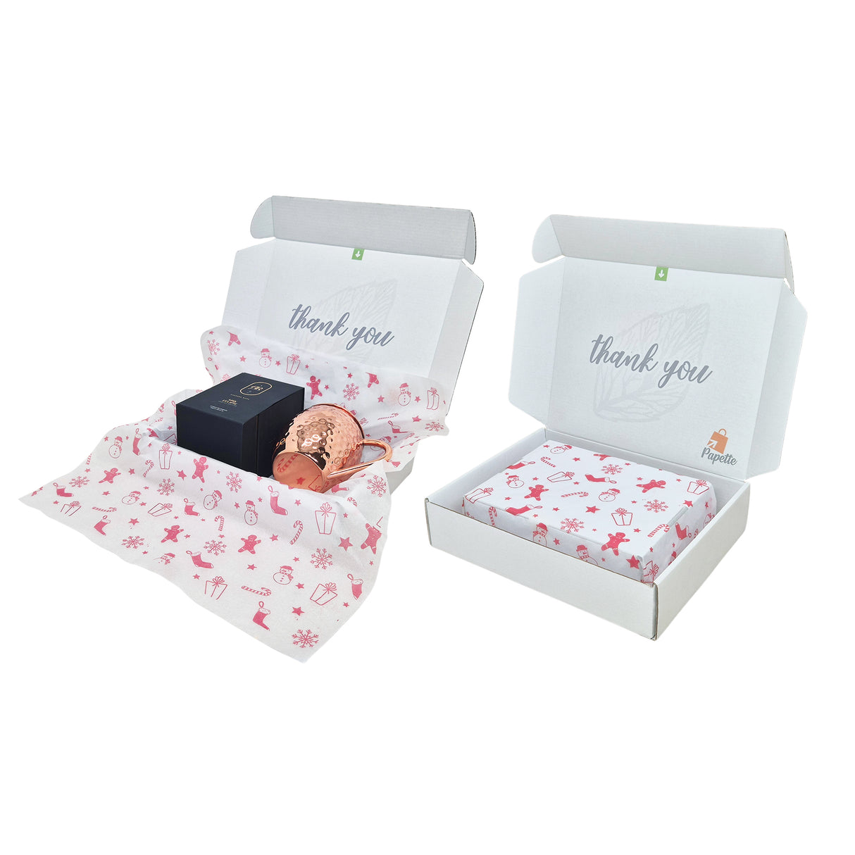 Shipping box + Gingerbread Parade Christmas, tissue paper 28gsm - size 50x75cm