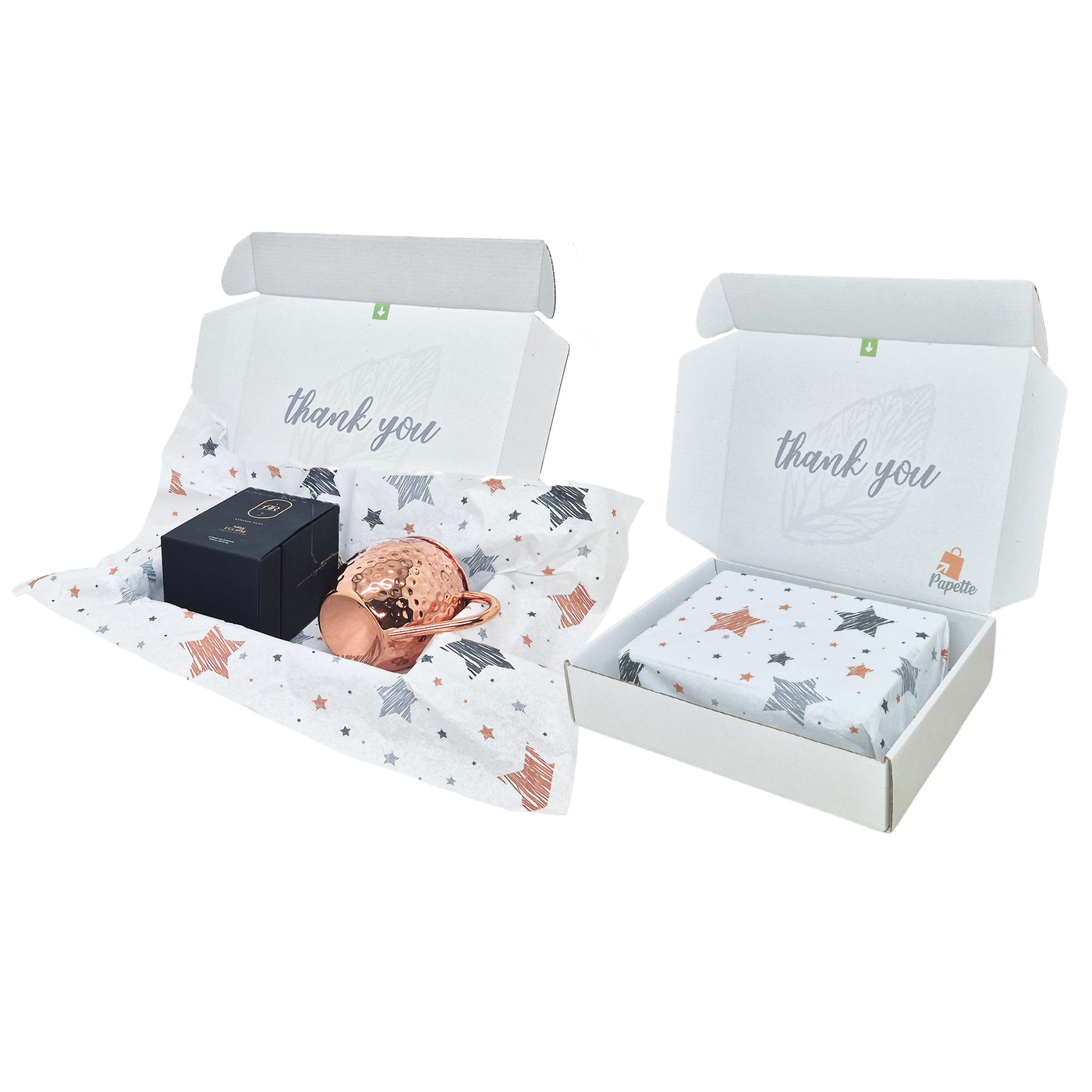 Shipping box + Star Doodle Night Christmas, tissue paper 28gsm - size 50x75cm