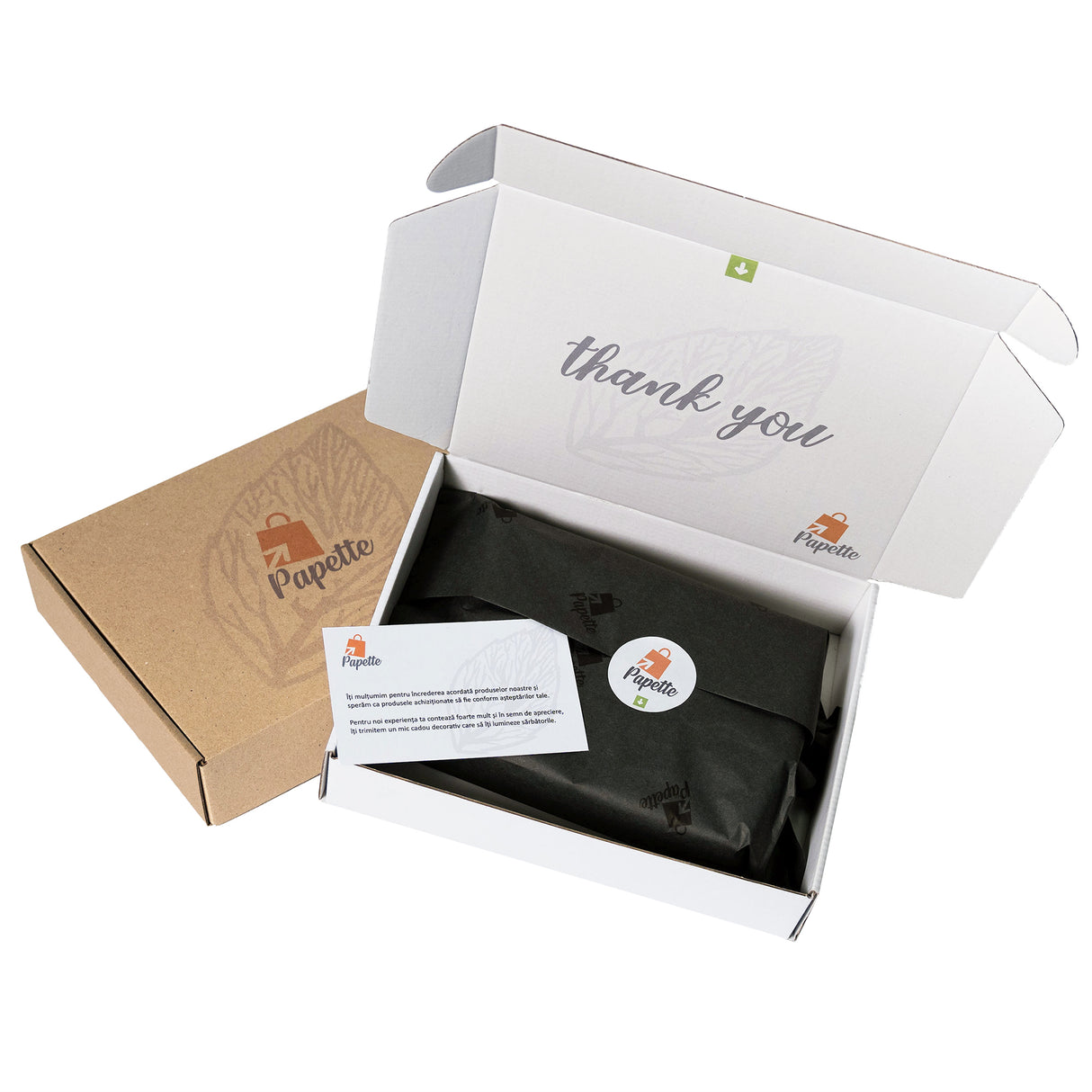 Plain tissue paper black, arranged in a transport box, 28gsm – size 50x75cm