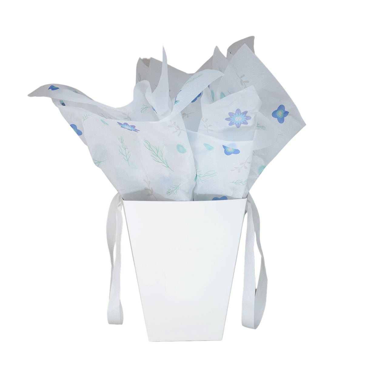 Tissue paper Blue Meadow, placed in a paper bag, 17gsm – size 50x75cm