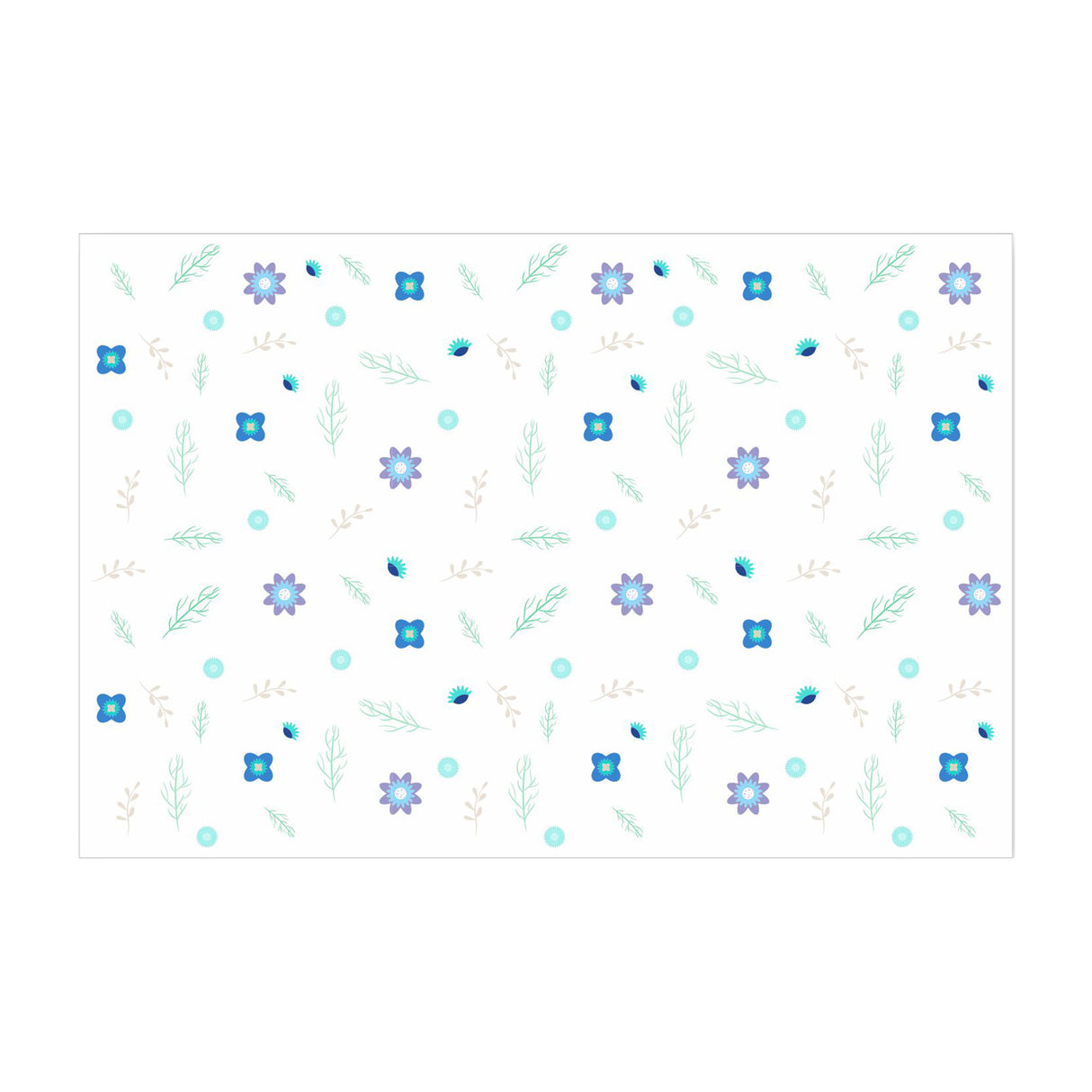 Tissue paper Blue Meadow, open sheet, 17gsm – size 50x75cm