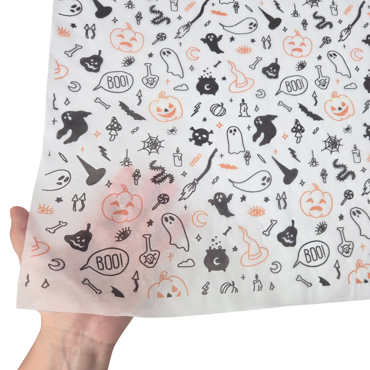 tissue paper Boo Crew, texture and transparency, 17gsm – size 50x75cm