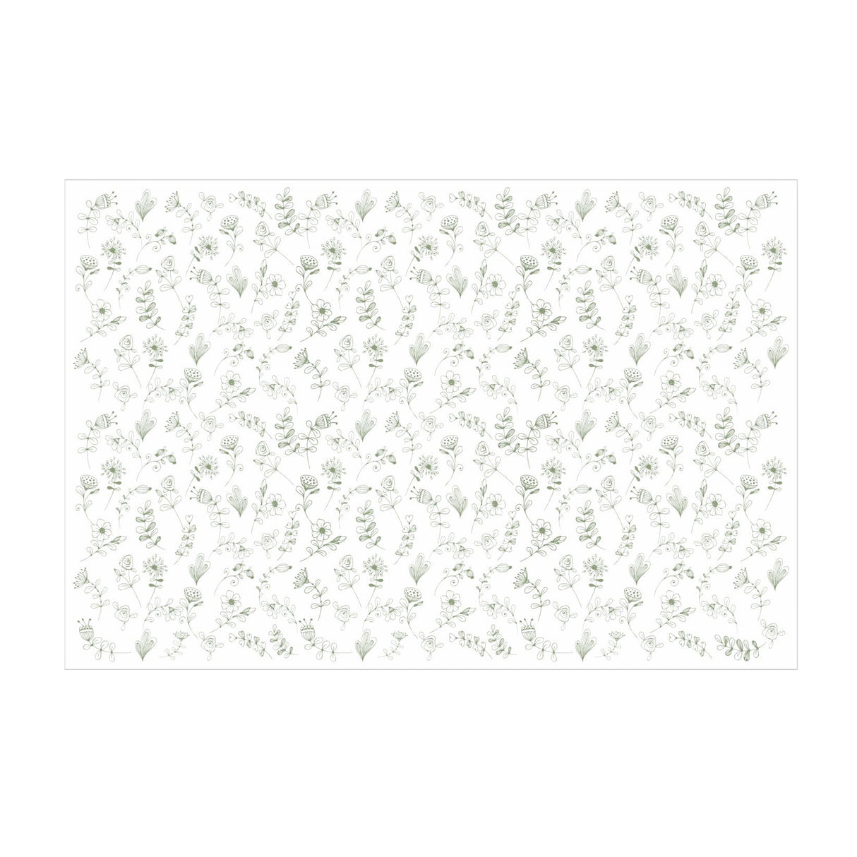 Tissue paper Botanical Sketch, open sheet, 17gsm – size 50x75cm