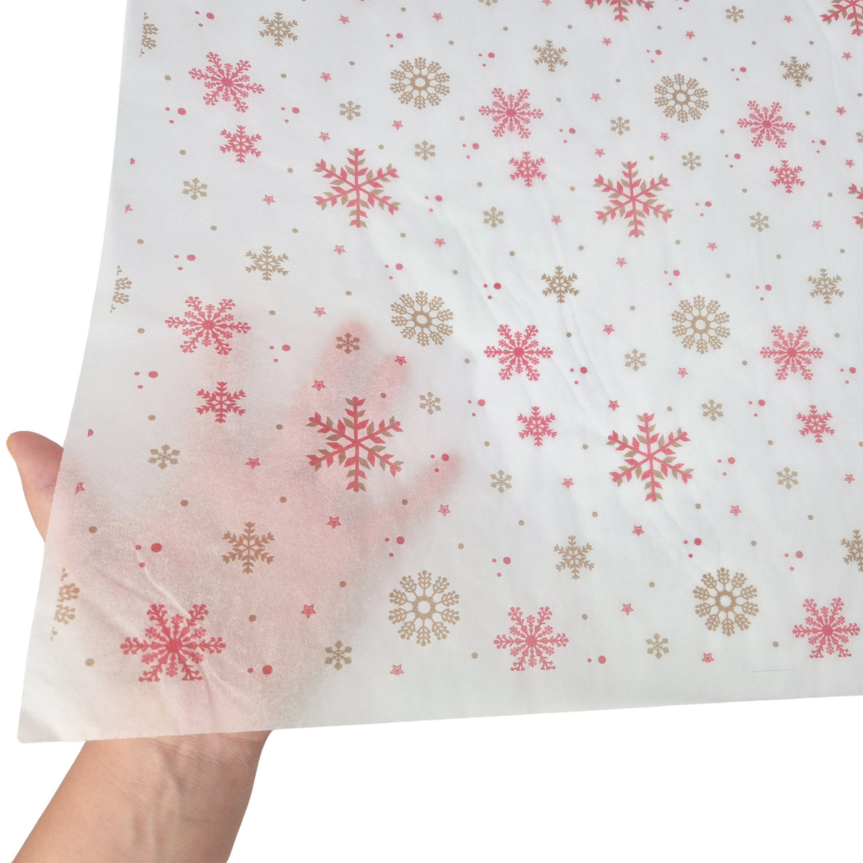 Tissue paper Crimson Crystals Christmas, texture and transparency, 17gsm – size 50x75cm