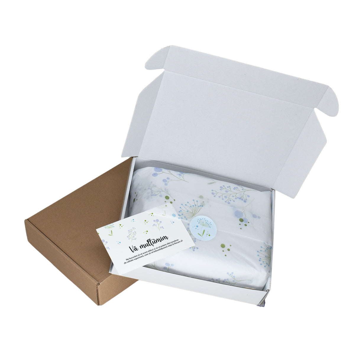 Tissue paper Fresh Lavender, in shipping box with sticker and thank you card, 17gsm – size 50x75cm