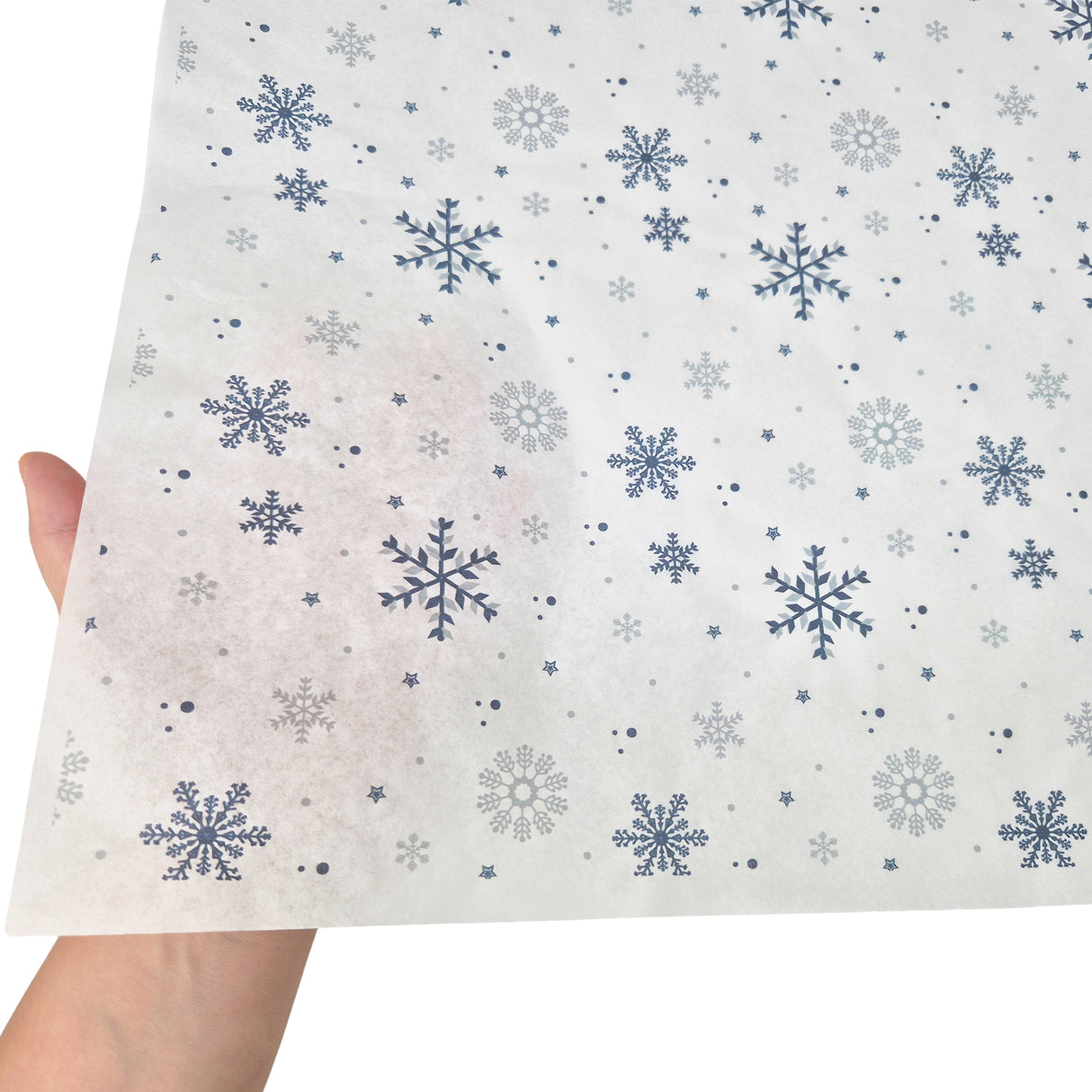 Tissue paper Frosty Midnight Christmas, texture and transparency, 28gsm – size 50x75cm