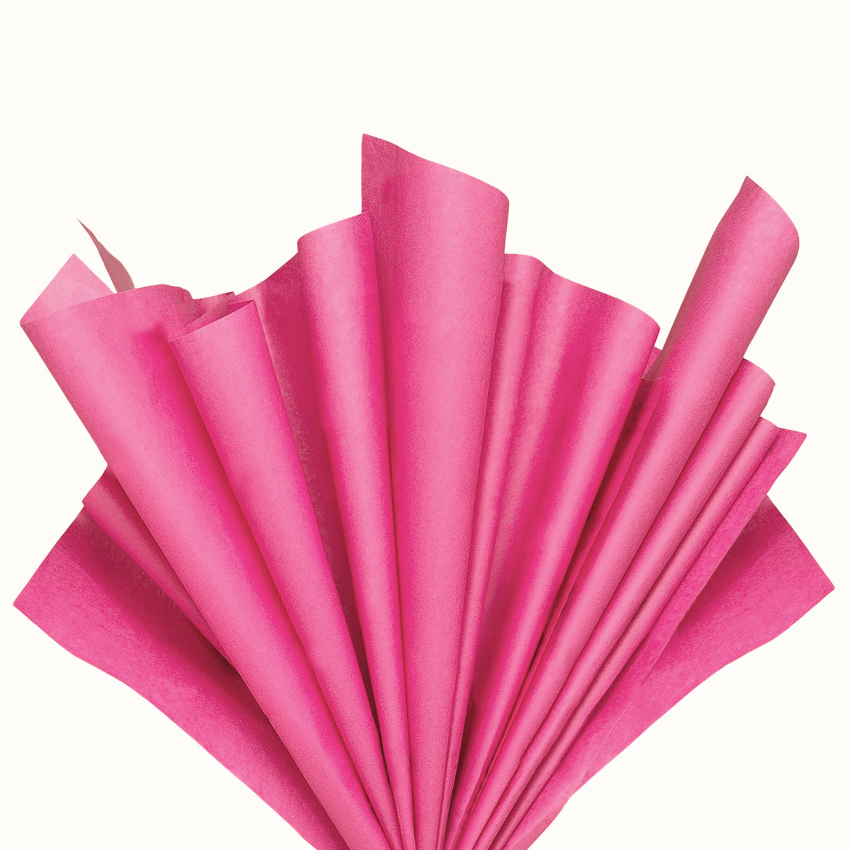 Plain tissue paper fuchsia, fan arrangement, 28gsm – size 50x75cm