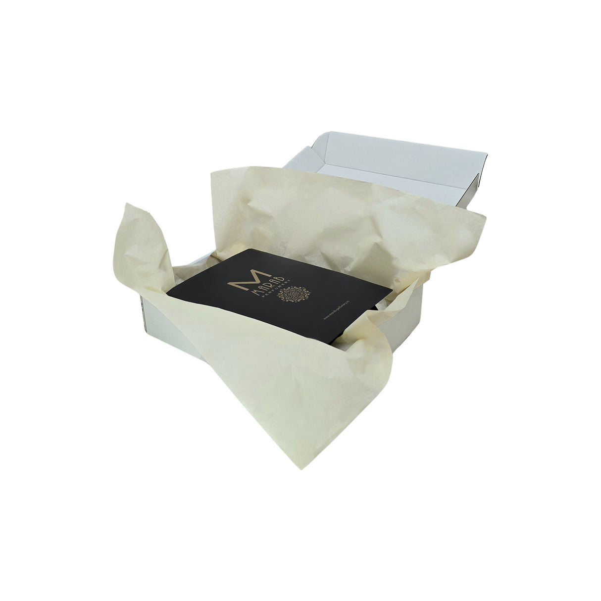 Plain tissue paper ivory, arranged in a transport box, 28gsm – size 50x75cm