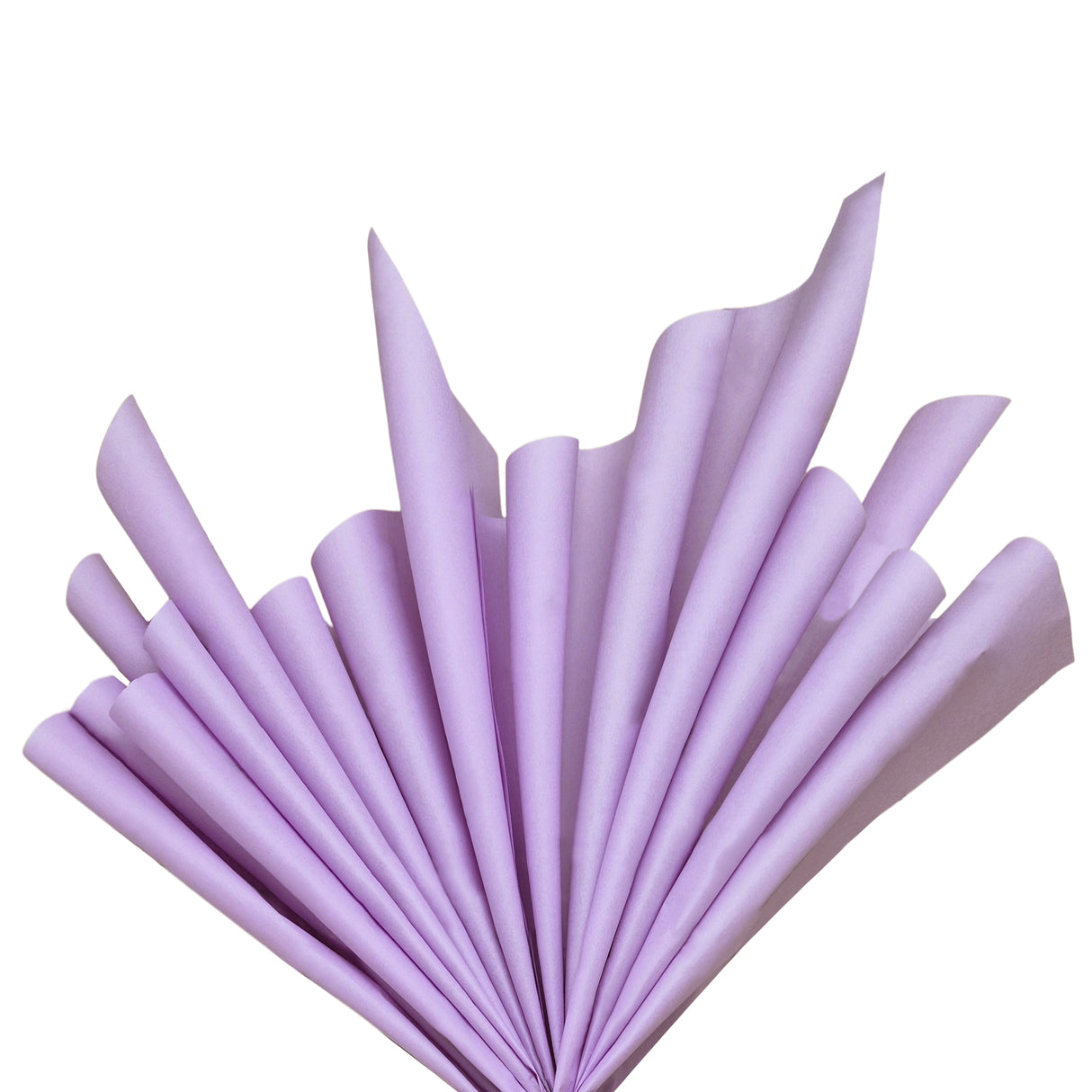 Plain tissue paper lavender, fan arrangement, 28gsm – size 50x75cm