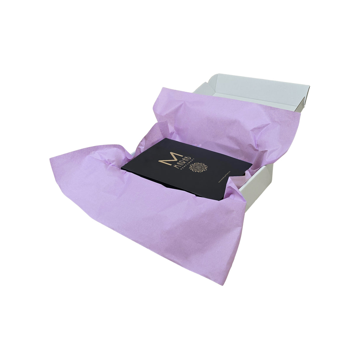 Plain tissue paper lavender, arranged in a transport box, 28gsm – size 50x75cm