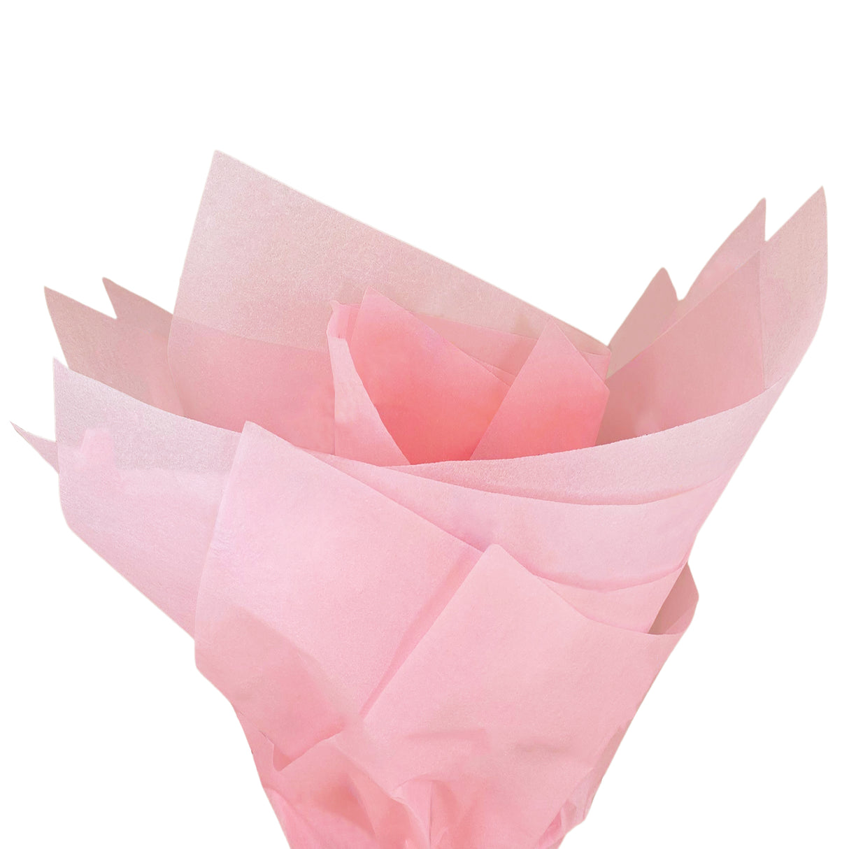 Plain tissue paper light-pink, fan arrangement, 17gsm – size 50x75cm