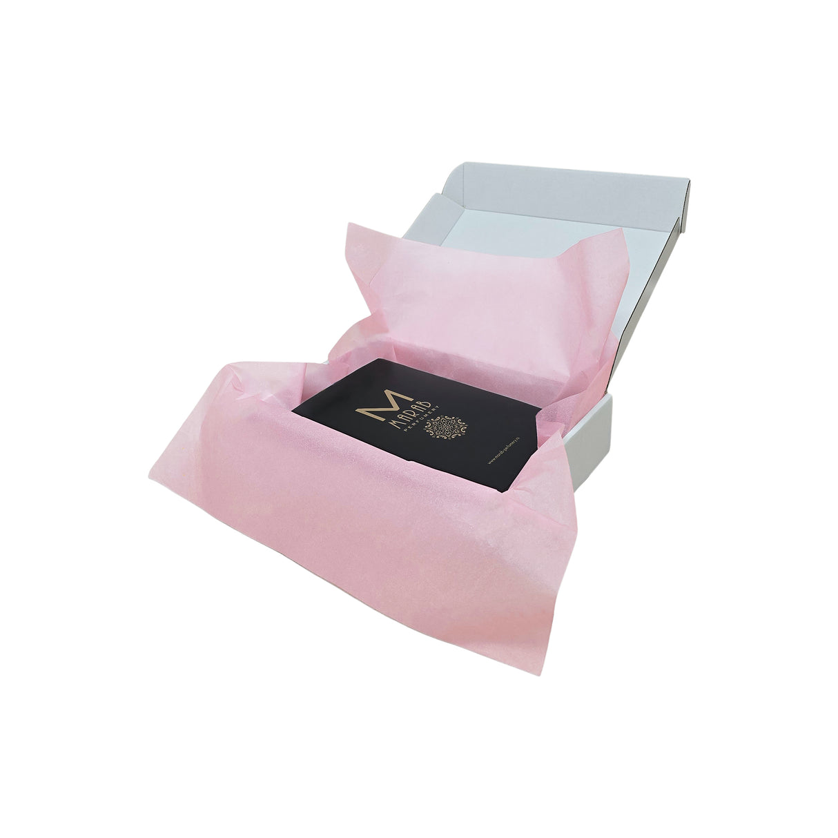 Plain tissue paper light-pink, arranged in a transport box, 17gsm – size 50x75cm