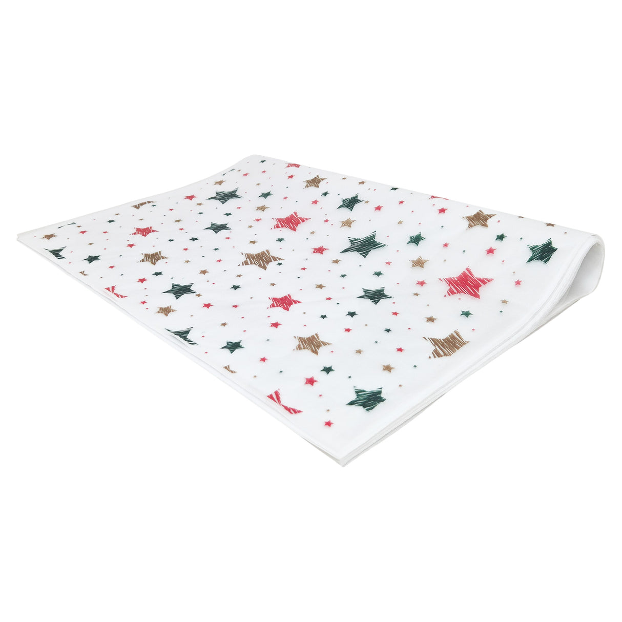 Tissue paper Merry Mix Stars Christmas, ream of folded sheets 17gsm – size 50x75cm