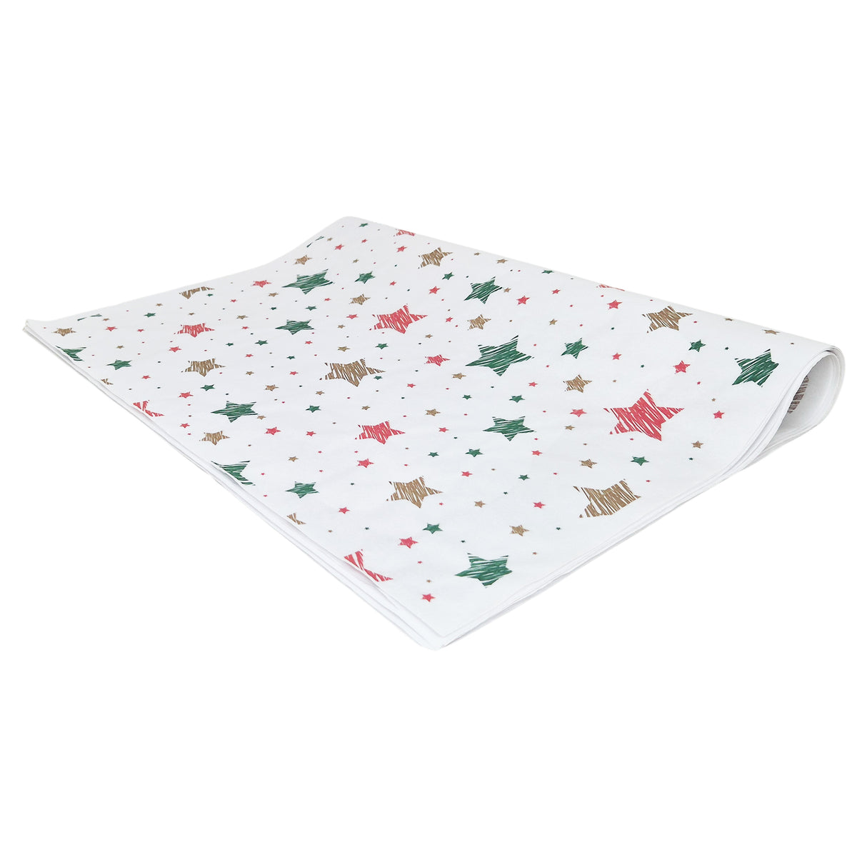 Tissue paper Merry Mix Stars Christmas, ream of folded sheets 28gsm – size 50x75cm